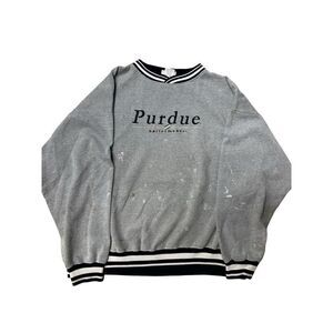 Vintage 1990s Purdue boilmakers embroidered college sweatshirt distressed grunge